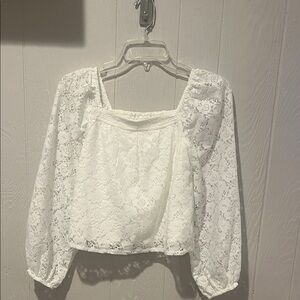 Abercrombie Kids Ivory Lace Top